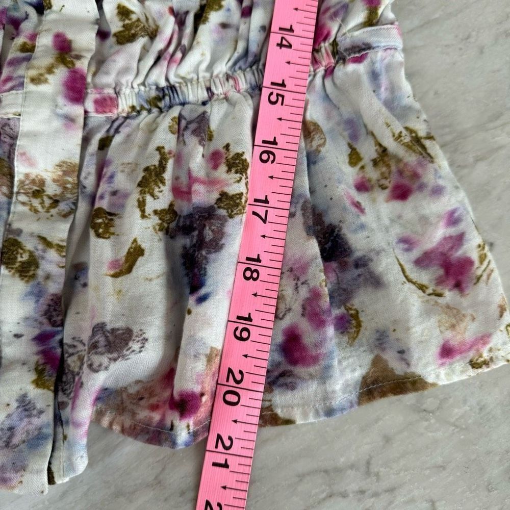 J. Crew Flora Obscura X cinched-waist top in kaleidoscope floral cotton size 8 - Picture 8 of 8